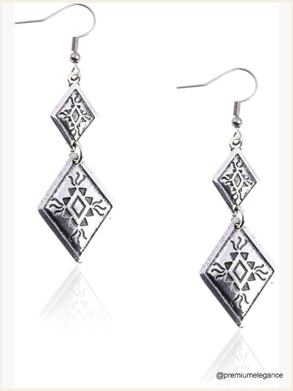 Western Cowgirl Drop Earrings Horseshoe Concho Dangle Country Rustic